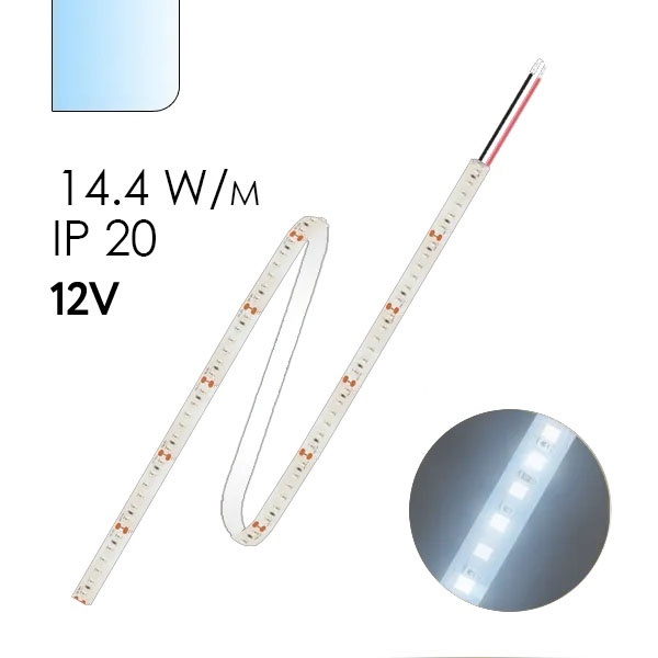 Лента светодиодная TDM SMD5050 60 LED/m 14,4 W/m 6000K 12V IP20 (5 метров)