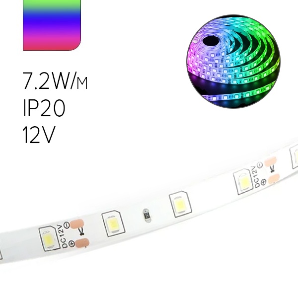 Лента светодиодная TDM SMD5050 30 LED/m 7,2 W/m RGB 12V IP20 (5 метров)