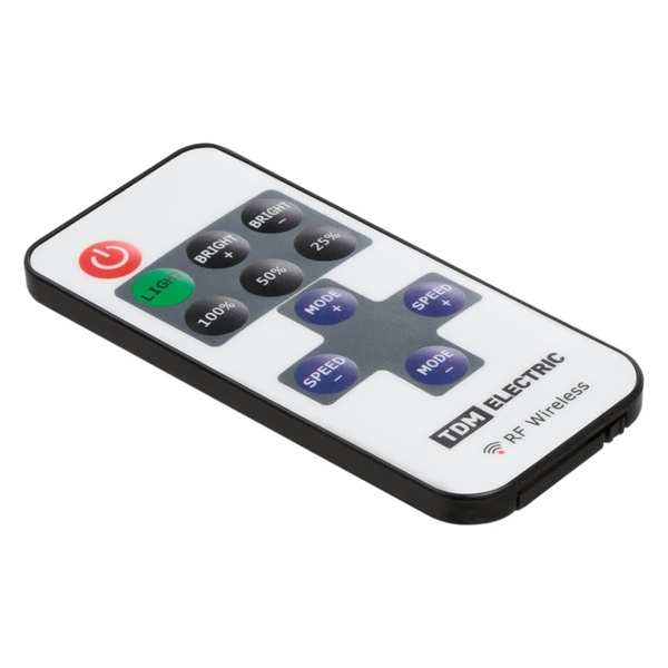 Контроллер для светодиодных лент и модулей TDM MONO-RF 72W 12V 6A IP20, 1 канал, пульт 11 кнопок