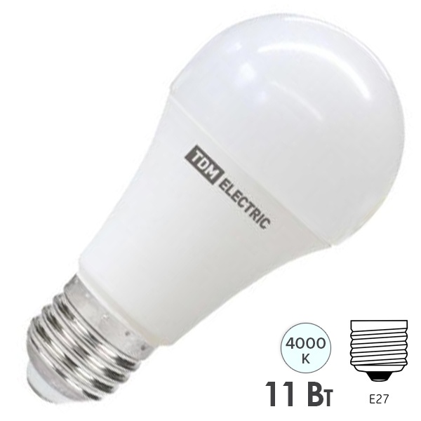 Лампа светодиодная низковольтная TDM МО A60 11W 4000K 12-24V AC/DC E27 1045Lm