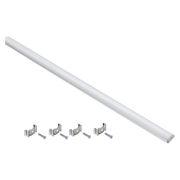 Профиль алюминиевый для светодиодной ленты ИЭК 1606 накладной, гибкий, опал 2м комплект