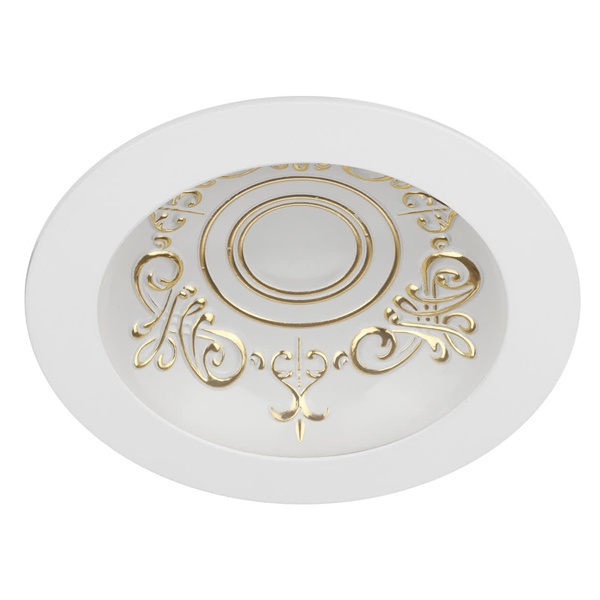 Светильник встраиваемый TDM LED Деко 03 10W 4000K круглый, золото/белый IP44 d155/D170x42mm