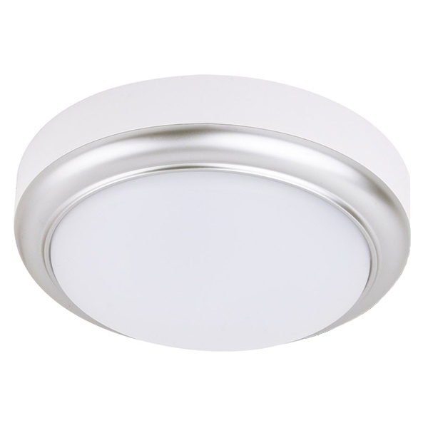 Светильник накладной TDM LED ДПО Антарес 15Вт 6500K круг 180х66 мм матовое серебро IP54