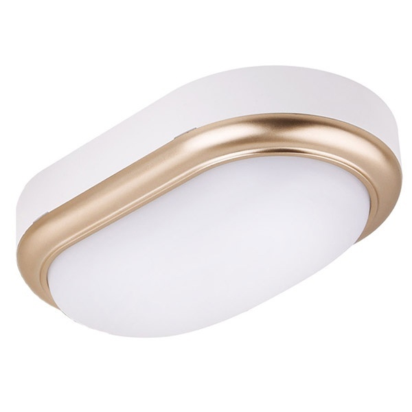 Светильник накладной TDM LED ДПО Антарес 15Вт 6500K овал 221х131х68 мм матовое золото IP54