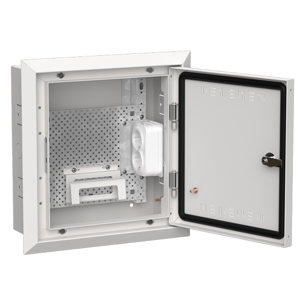 Щит мультимедийный скрытого монтажа ИЭК TITAN 5 ЩРв-12 (1х12) 380х365х130мм IP30 белый