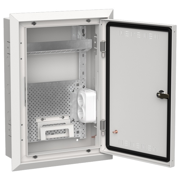 Щит мультимедийный скрытого монтажа ИЭК TITAN 5 ЩРв-24 (1х24) 505х365х130мм IP30 белый