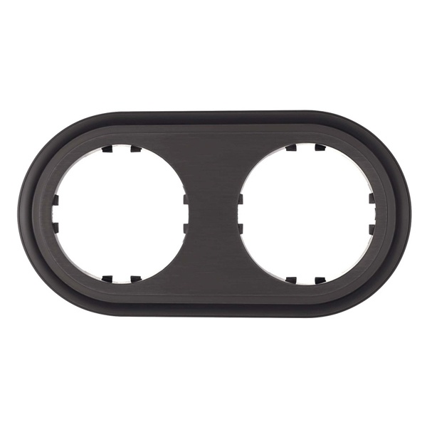 Рамка 2-постовая круглая Экопласт Vintage-Classic, бронза