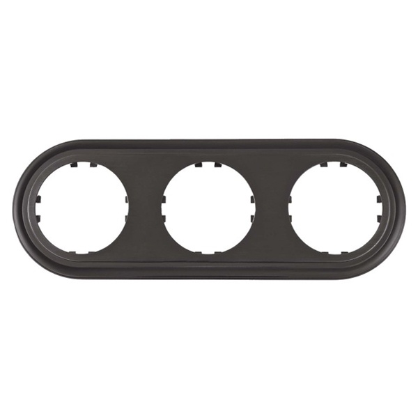 Рамка 3-постовая круглая Экопласт Vintage-Classic, бронза