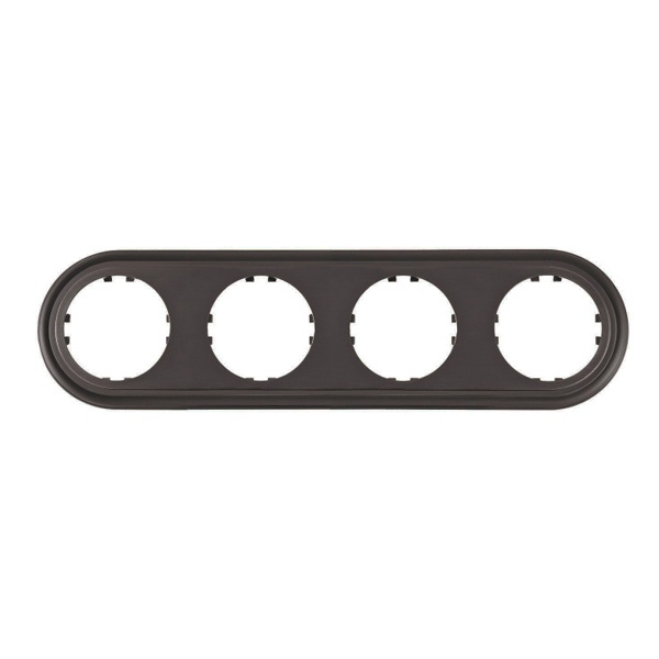 Рамка 4-постовая круглая Экопласт Vintage-Classic, бронза