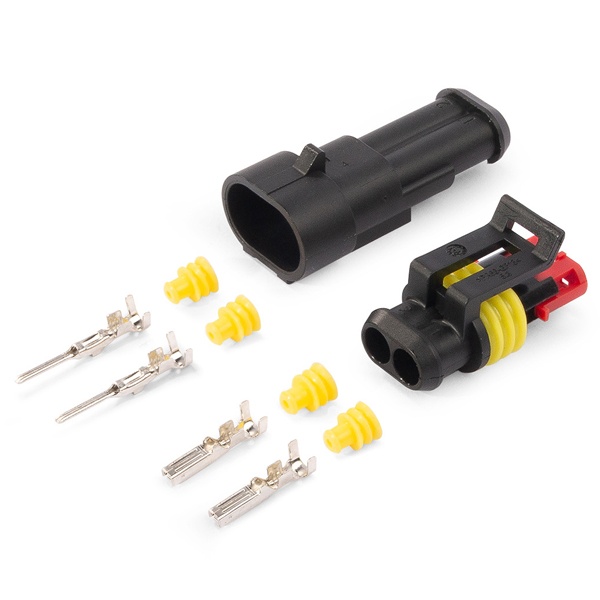 Разъем герметичный КВТ автомобильный РГА-2П 0,5-1,5 мм2