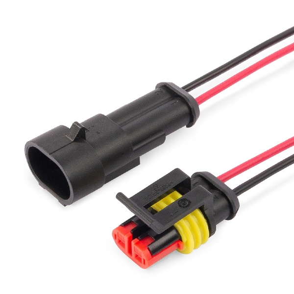 Разъем герметичный КВТ автомобильный РГА-2П с проводом