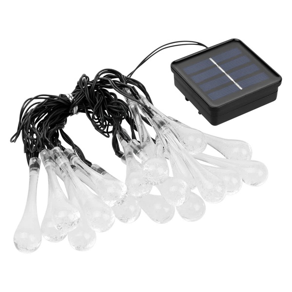 Гирлянда TDM на солнечной батарее ССГ-148 Капли 2.7 м, 20 LED многоцветный IP54