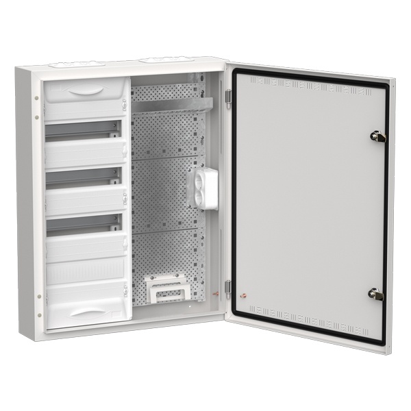 Щит мультимедийный комбинированный накладной ИЭК TITAN 5 ЩРн-48 (2х48) 710х570х140мм IP30 белый