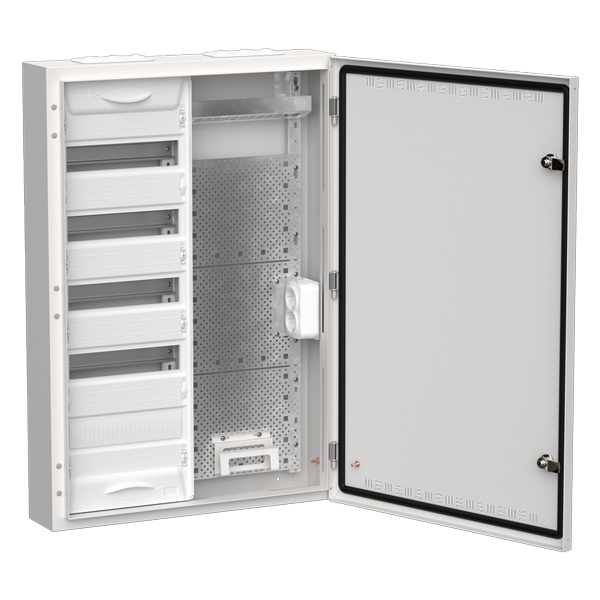 Щит мультимедийный комбинированный накладной ИЭК TITAN 5 ЩРн-60 (2х60) 835х570х140мм IP30 белый