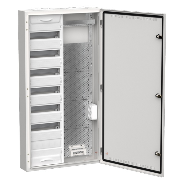 Щит мультимедийный комбинированный накладной ИЭК TITAN 5 ЩРн-84 (2х84) 1085х570х140мм IP30 белый