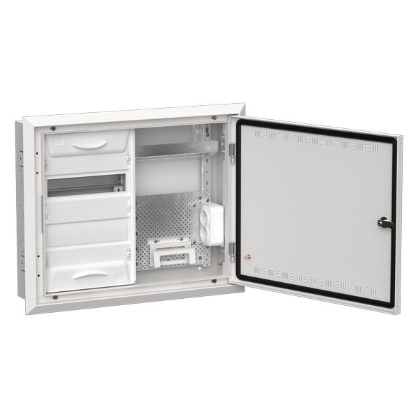 Щит мультимедийный комбинированный встраиваемый ИЭК TITAN 5 ЩРв-24 (2х24) 505х625х130мм IP30 белый