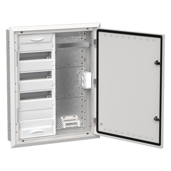 Щит мультимедийный комбинированный встраиваемый ИЭК TITAN 5 ЩРв-48 (2х48) 755х625х130мм IP30 белый