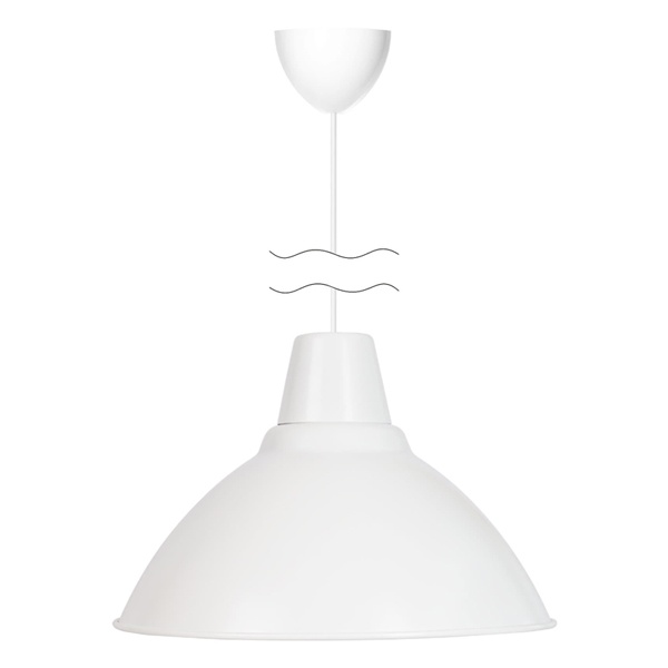 Светильник подвесной TDM НСБ 2537/1 Steel 40 Вт Е27 опал, шнур белый