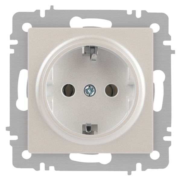 Розетка Intro Accent 2P+E Schuko 16А-250В IP20 перламутр 6-202-06