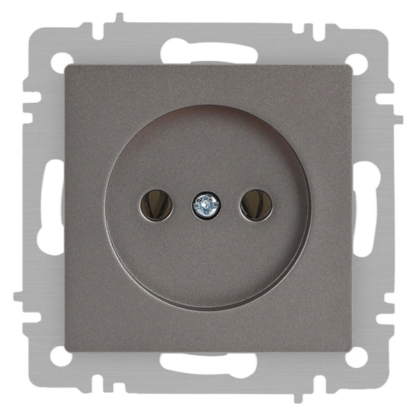 Розетка Intro Accent 2Р 16А-250В IP20 титан 6-201-09