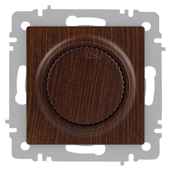 Светорегулятор Intro 600Вт поворотный 230В IP20 венге 6-401-10