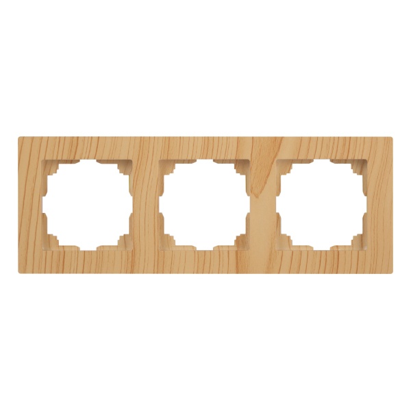Рамка на 3 поста Intro Accent сосна 6-503-11