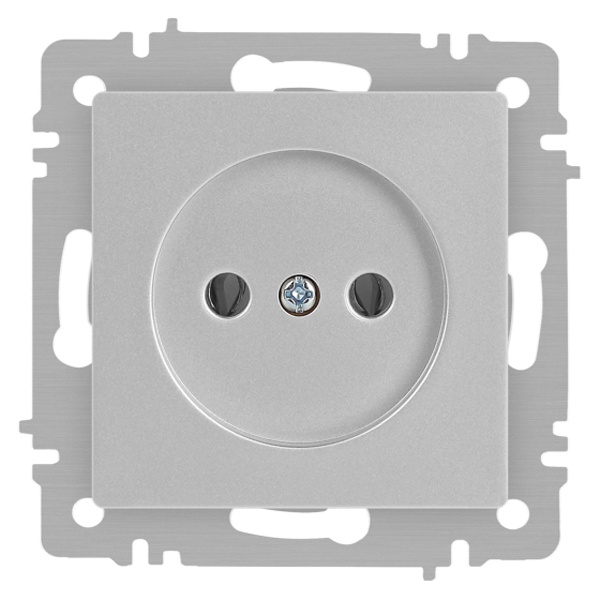 Розетка Intro Accent 2Р 16А-250В IP20 алюминий 6-201-03