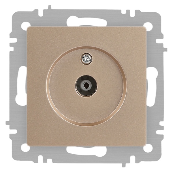 Розетка TV Intro Accent одиночная IP20 шампань 6-301-04