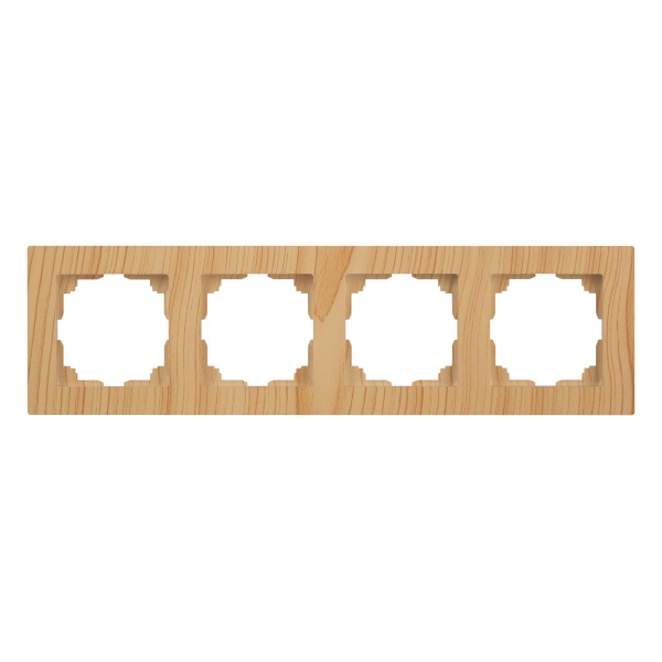 Рамка на 4 поста Intro Accent сосна 6-504-11