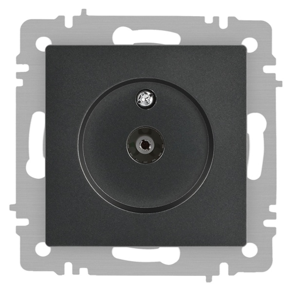 Розетка TV Intro Accent одиночная IP20 графит 6-301-07