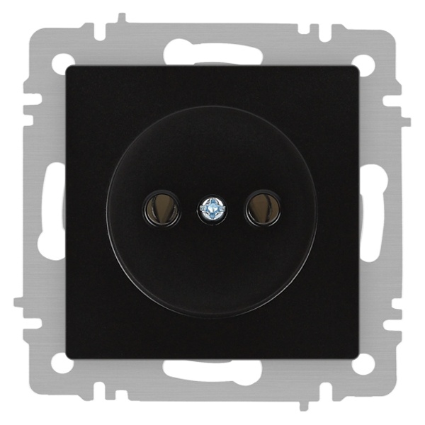 Розетка Intro Accent 2Р 16А-250В IP20 антрацит 6-201-05