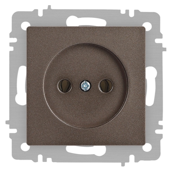 Розетка Intro Accent 2Р 16А-250В IP20 бронза 6-201-08
