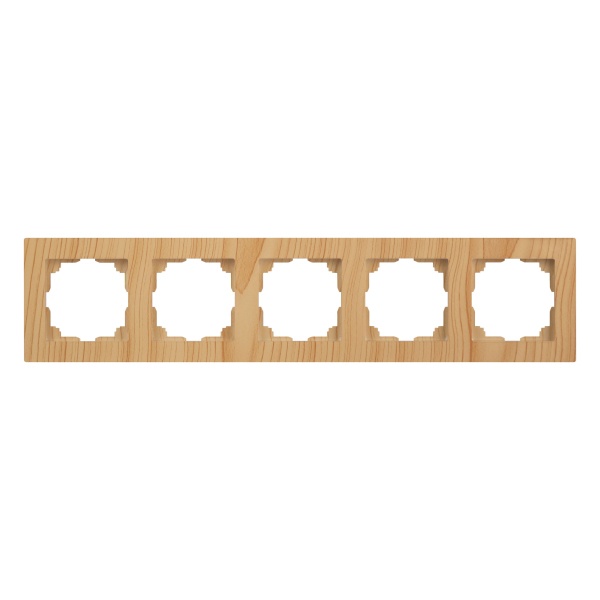 Рамка на 5 постов Intro Accent сосна 6-505-11
