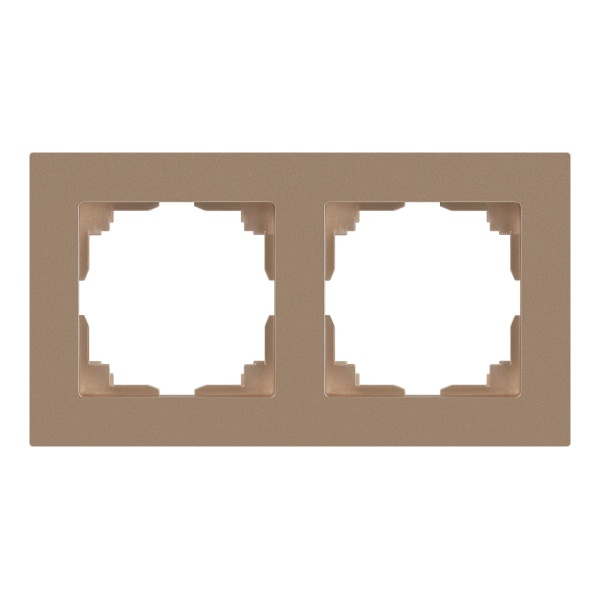 Рамка на 2 поста Intro Accent шампань 6-502-04