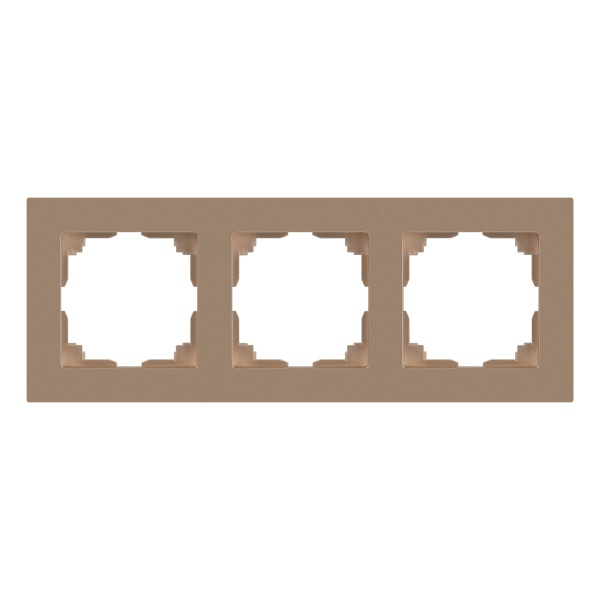 Рамка на 3 поста Intro Accent шампань 6-503-04