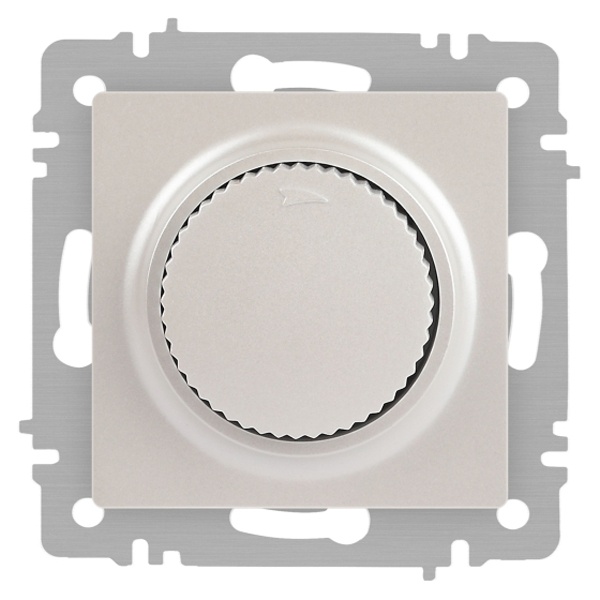 Светорегулятор Intro 600Вт поворотный 230В IP20 перламутр 6-401-06