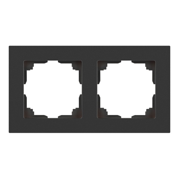 Рамка на 2 поста Intro Accent графит 6-502-07