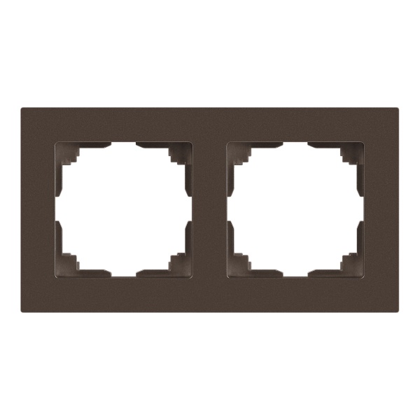 Рамка на 2 поста Intro Accent бронза 6-502-08