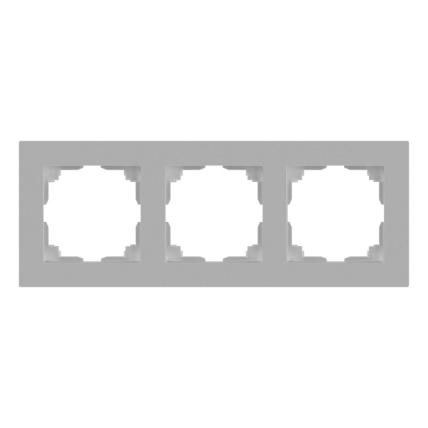 Рамка на 3 поста Intro Accent алюминий 6-503-03