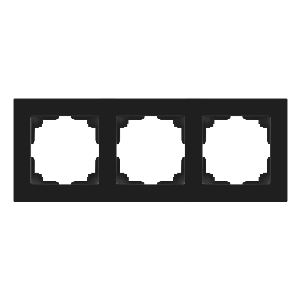Рамка на 3 поста Intro Accent антрацит 6-503-05