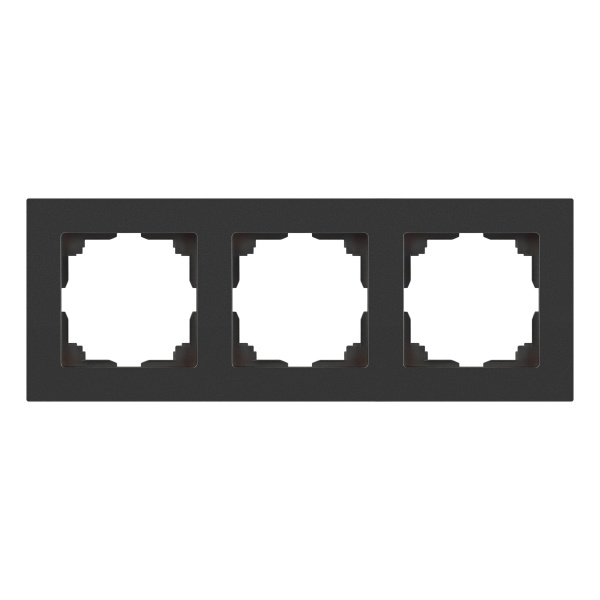 Рамка на 3 поста Intro Accent графит 6-503-07