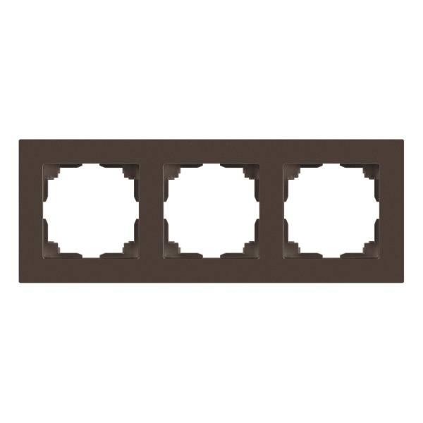 Рамка на 3 поста Intro Accent бронза 6-503-08