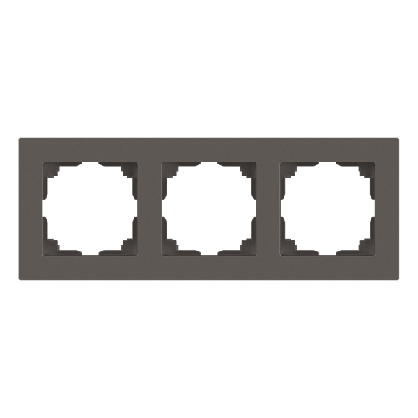 Рамка на 3 поста Intro Accent титан 6-503-09