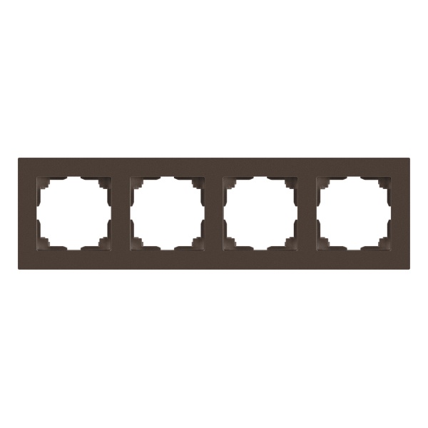 Рамка на 4 поста Intro Accent бронза 6-504-08