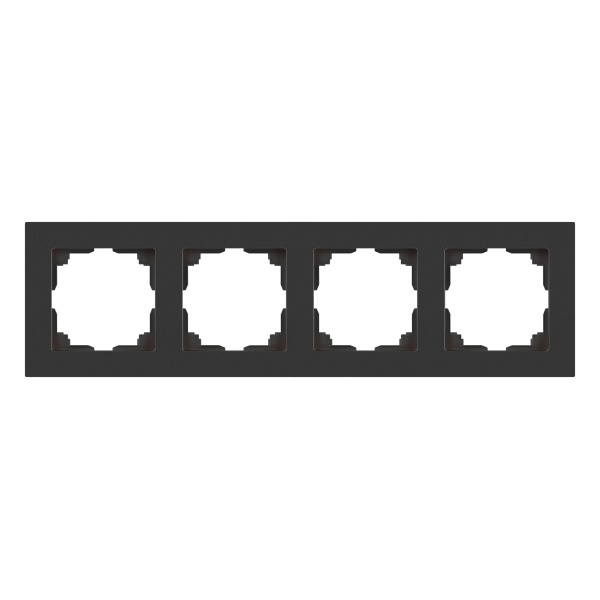 Рамка на 4 поста Intro Accent графит 6-504-07
