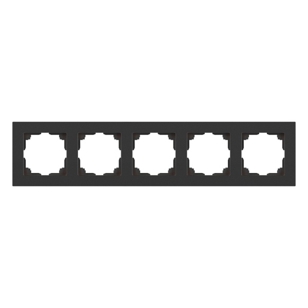 Рамка на 5 постов Intro Accent графит 6-505-07
