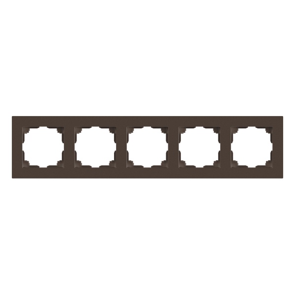 Рамка на 5 постов Intro Accent бронза 6-505-08