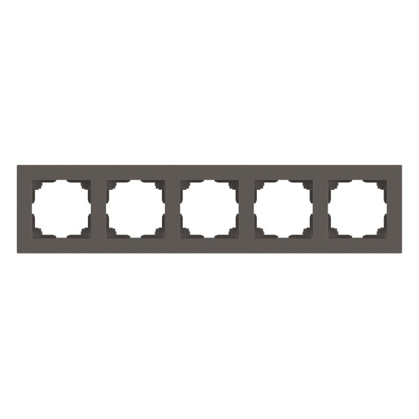 Рамка на 5 постов Intro Accent титан 6-505-09