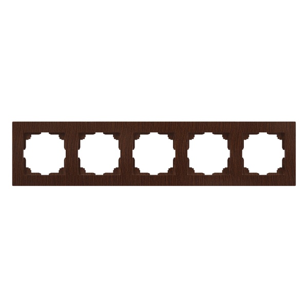 Рамка на 5 постов Intro Accent венге 6-505-10