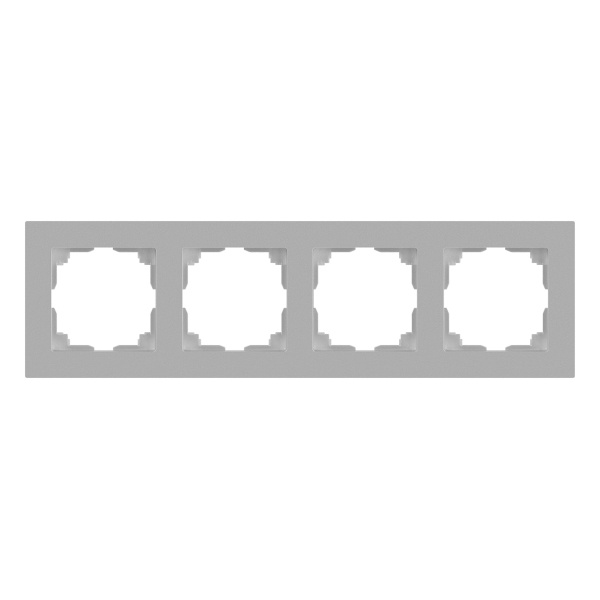Рамка на 4 поста Intro Accent алюминий 6-504-03